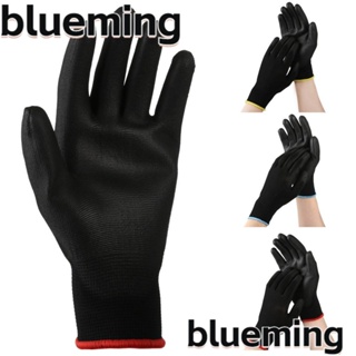 Blueming2 ถุงมือไนล่อน โพลียูรีเทน ป้องกันไฟฟ้าสถิตย์ สีดํา 1/6 คู่