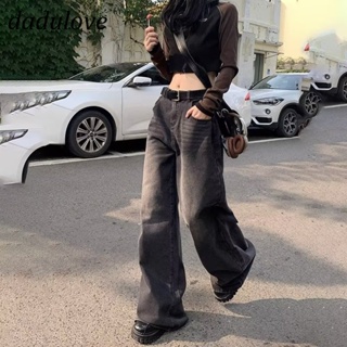 DaDulove💕 New American Style Ins High Street Hip Hop Jeans Niche High Waist Loose Wide Leg Pants plus Size Trousers
