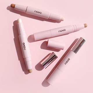 Tiktok same style# novo highlight cosmetic stick Integrated Plate dual-purpose stereo matte double-headed pen shadow nose shadow face brightening female silkworm lying 9.11g