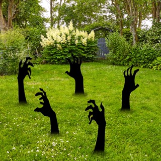 Halloween_ หมุดพลาสติก รูปผี น้ําหนักเบา ทนต่อการสึกหรอ สําหรับบ้าน สนามหญ้า 5 ชิ้น