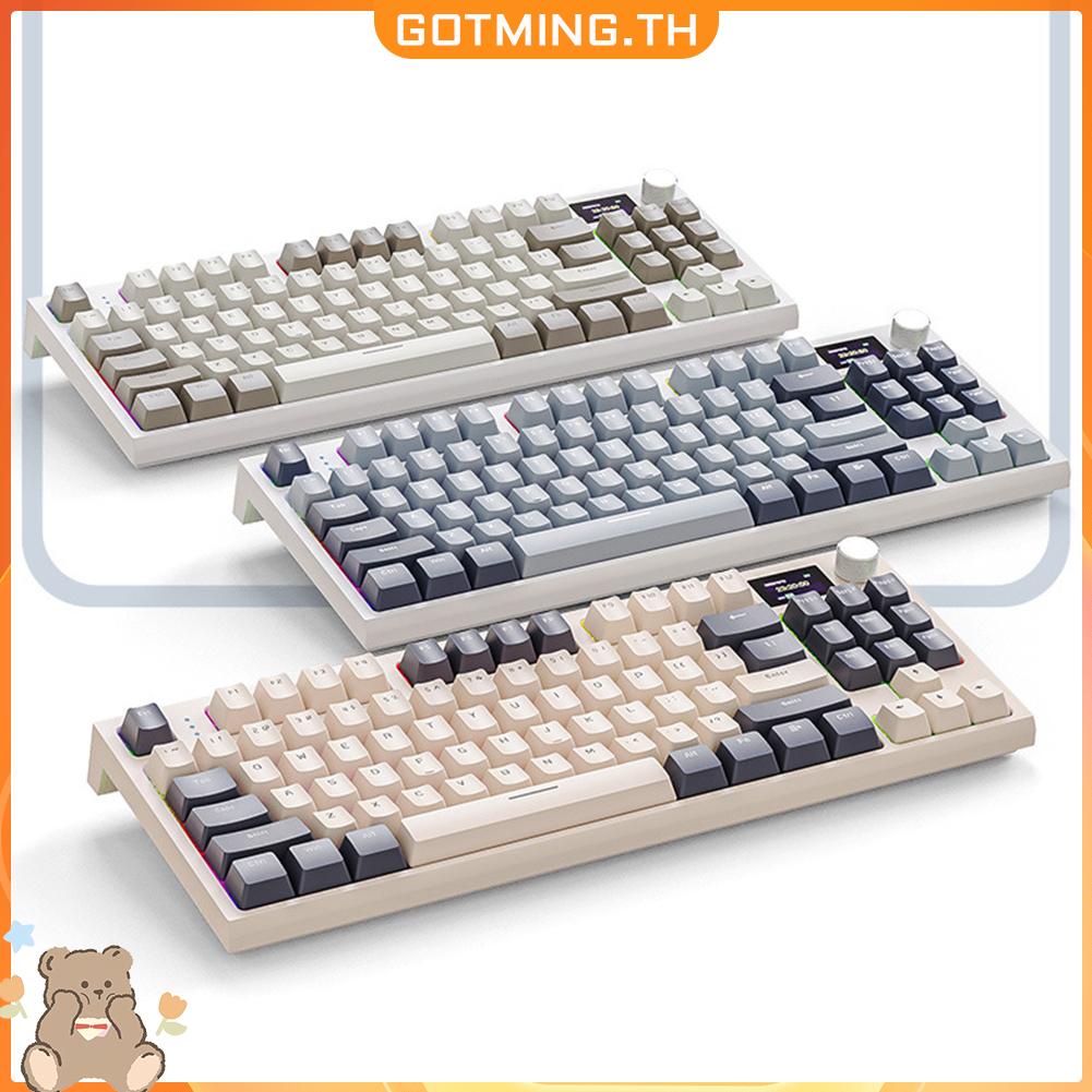 กําลังไป 【พร้อมส่ง】K86 คีย์บอร์ดเมคคานิคอล ไฟ RGB บลูทูธ 3 โหมด 87 คีย์ ...