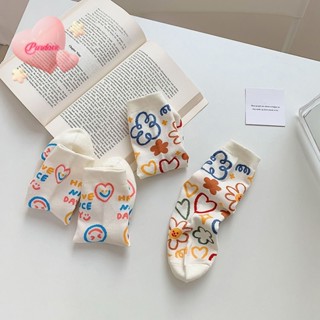 Purelove&gt; ถุงเท้า ลายการ์ตูนหมีน่ารัก สไตล์ญี่ปุ่น สีแคนดี้ สําหรับเด็กผู้หญิง