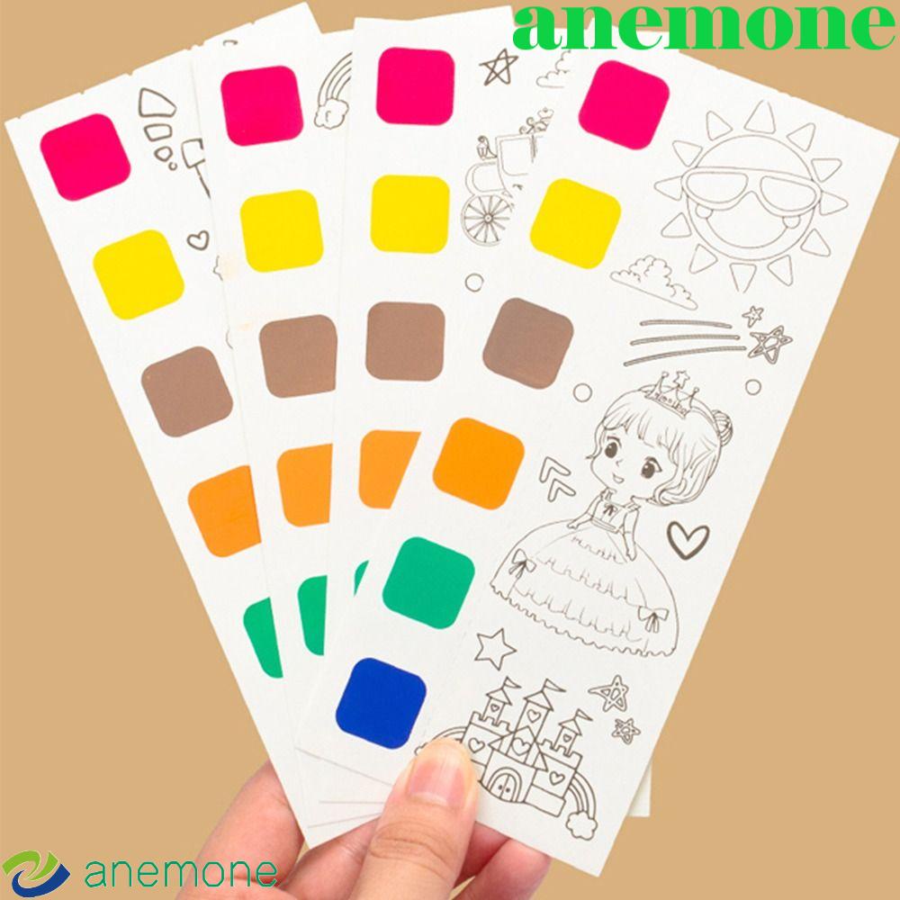anemone-สมุดวาดภาพระบายสีน้ํา-รูปสัตว์-พร้อมแปรง-สําหรับเด็ก