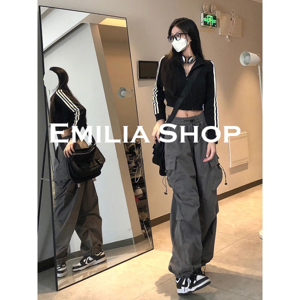 emilia-shop-กางเกงขายาว-กางเกงคาร์โก้ผู้หญิง-คาร์โก้-กางเกง-สบายๆ-ทันสมัย-high-quality-casual-a20m00a37z230912
