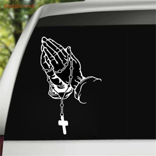 [มงคล] รถ อธิษฐาน มือ พร้อมสติกเกอร์ โรซารี่ สติกเกอร์ ศาสนาคริสต์ ไวนิล รูปลอก กันน้ํา ตกแต่งอัตโนมัติ