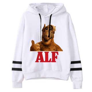 เสื้อฮู้ดดี้ แบบสวมหัว ลายการ์ตูนอนิเมะ Alf harajuku สไตล์เกาหลี ญี่ปุ่น สตรีท สําหรับผู้หญิง