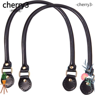 Cherry3 สายกระเป๋าถือ หนัง PU สีดํา 23.6 นิ้ว แบบเปลี่ยน สําหรับกระเป๋าสะพายไหล่