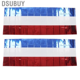 Dsubuy 2Pcs Independence Day Tablecloth Red White Patterned Table Cloth  ZO