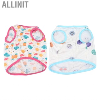 Allinit Dog Vest Clothes  Pet Bamboo Fiber Bright Colors Comfortable Cute Pattern for Summer Medium Dogs