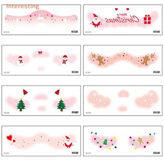 [Interesting] สติกเกอร์รอยสักชั่วคราว ลายการ์ตูนคริสต์มาส กวางน่ารัก สําหรับตกแต่งใบหน้า ปาร์ตี้ เทศกาล