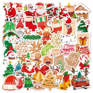 [Interesting] สติกเกอร์ ลายซานตาคลอส คริสต์มาส สําหรับติดตกแต่งแล็ปท็อป กีตาร์ กระเป๋าเดินทาง สเก็ตบอร์ด 50 ชิ้น