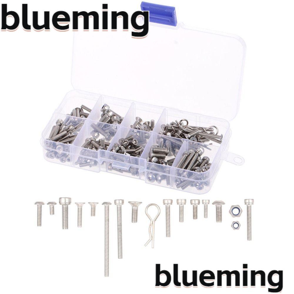 blueming2-ชุดน็อต-และสลักเกลียว-สเตนเลส-m2-5-m3-m4-205-ชิ้น-ชุดสกรูซ็อกเก็ตหกเหลี่ยม-พร้อมหมุด-m1-6-สําหรับใช้ในร่ม-กลางแจ้ง