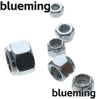Blueming2 น็อตล็อคไนล่อน 150 ชิ้น #10ชุดน็อตหกเหลี่ยม เหล็กคาร์บอน ไนล่อน สังกะสี -24 1/4-20 1/4-28 5/16-18 3/8-16 1/2-13 สําหรับยานยนต์