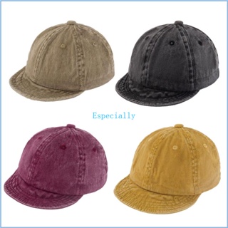 Esp หมวกเบสบอล ผ้ายีน สีพื้น ปรับได้ เหมาะกับฤดูร้อน สไตล์วินเทจ สําหรับเด็กวัยหัดเดิน