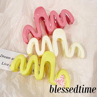 Blessedtime- กิ๊บติดผม ขนาดใหญ่ สําหรับผู้หญิง กันลื่น คลื่น ปิ่นปักผม เครื่องประดับผม เกาหลี หรูหรา