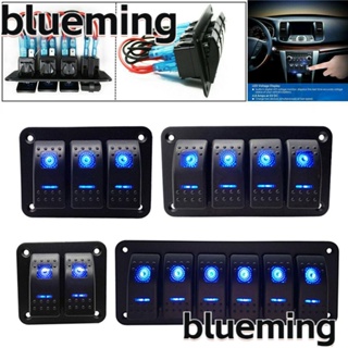 Blueming2 แผงสวิตช์โยก LED กันน้ํา สําหรับซ่อมแซมรถยนต์ RV 12V 24V