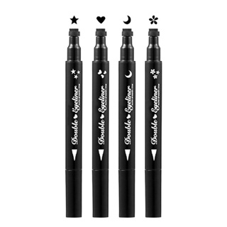 4pcs Gift Quick Dry Long Lasting Waterproof Portable Makeup Tools Double Sided With Eye Stamp Eyeliner Pencil