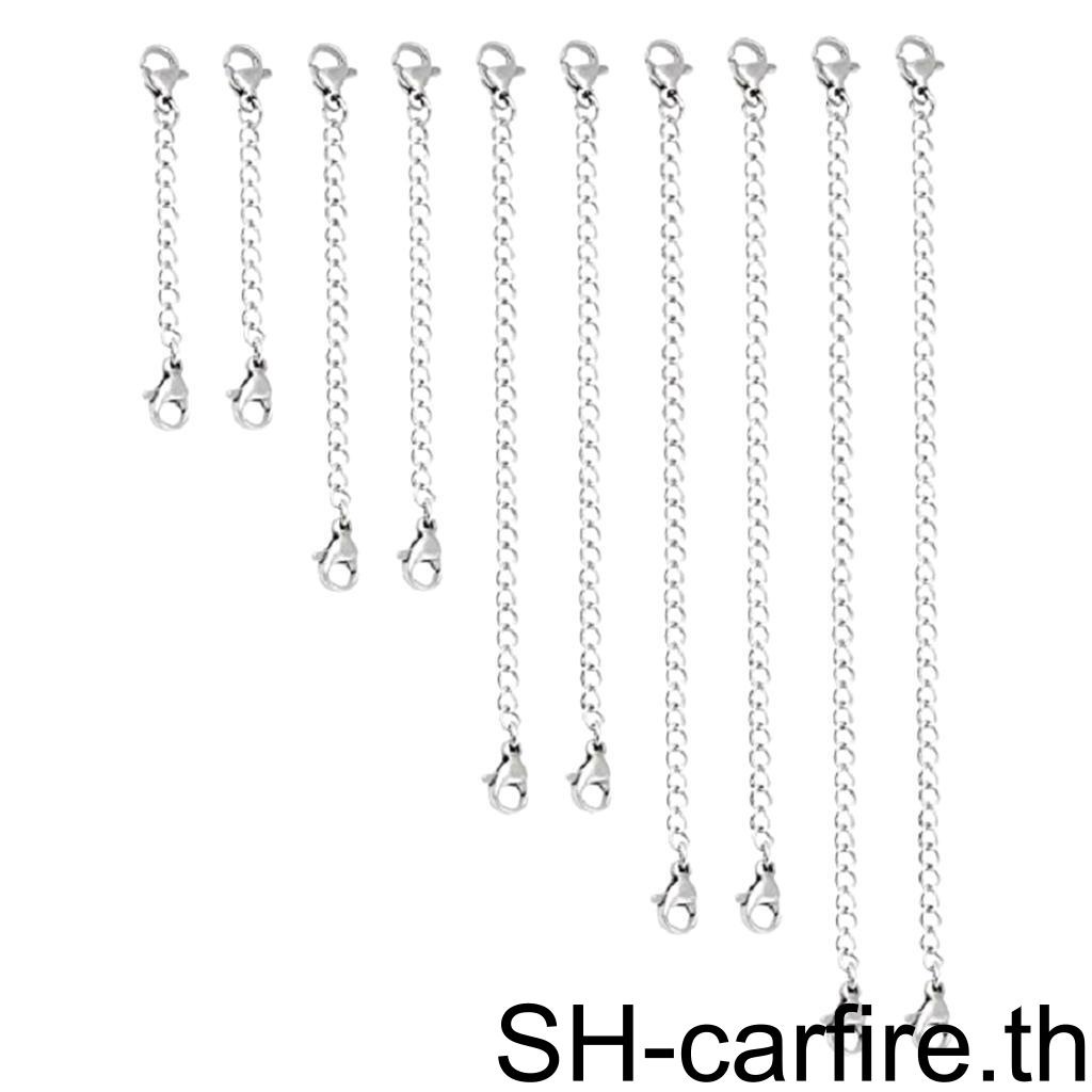 โซ่ต่อขยาย-สเตนเลส-1-2-3-5-แพ็ค-พร้อมตะขอก้ามปู-อุปกรณ์เสริมเครื่องประดับ-มีสไตล์