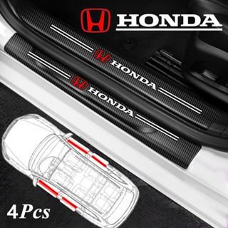 สติกเกอร์คาร์บอนไฟเบอร์ ป้องกันรอยขีดข่วน สําหรับ Honda Civic BRV XR-V CR-Z CRV HRV City Accord Legend Jazz VTi Fit Mobilio จํานวน 4 ชิ้น ต่อชุด