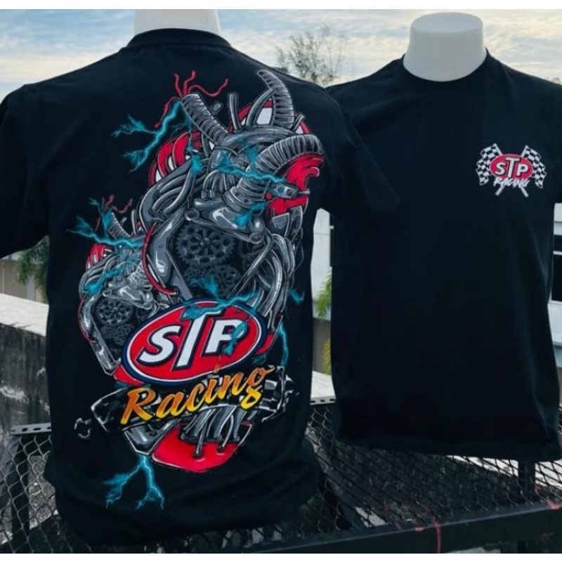 เสื้อยืด-stp-racing-หน้าจอสัมผัส-ซิลค์สกรีนทานาม-พิมพ์ลาย-พรีเมี่ยม