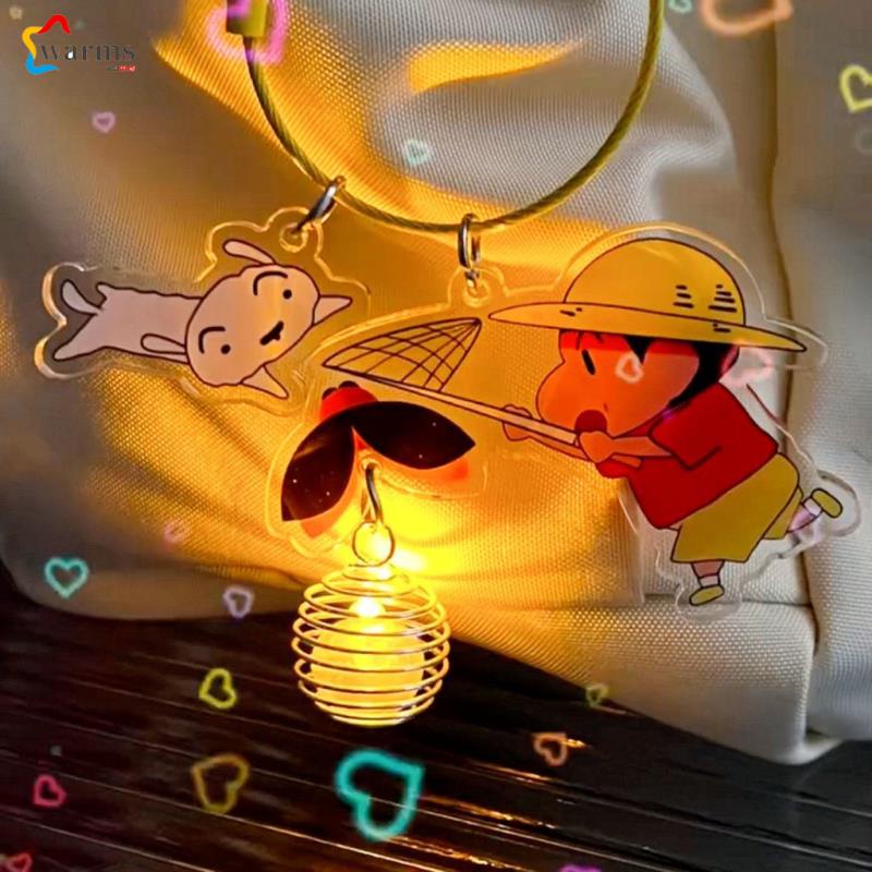 พวงกุญแจเรืองแสง/ของขวัญสำหรับคู่รักแขวน/อะคริลิค./Crayon Xiao Xin led