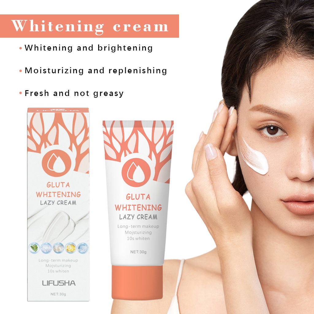 Lifusha Gluta Facial whitening Lazy Cream คอนซีลเลอร์ โลชั่นไวท์เทนนิ่ง ...