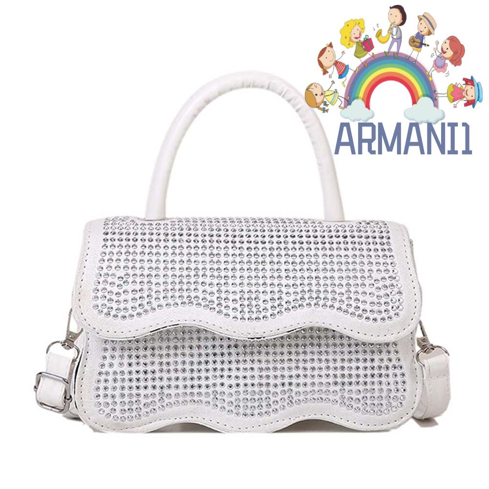 armani1-th-กระเป๋าถือ-กระเป๋าสะพายไหล่-แบบหนัง-ลายก้อนเมฆ-ประดับเพชร-แฟชั่นสําหรับสตรี-สีขาว