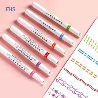 Fhs ชุดปากกามาร์กเกอร์ ไฮไลท์ 6 สี สําหรับผู้ใหญ่ เด็ก เหมาะกับการวาดภาพ ตกแต่งการ์ด สมุดระบายสี