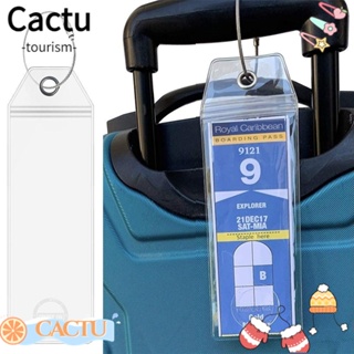 Cactu ป้ายแท็ก PVC กันน้ํา มีซิป สําหรับติดกระเป๋าเดินทาง