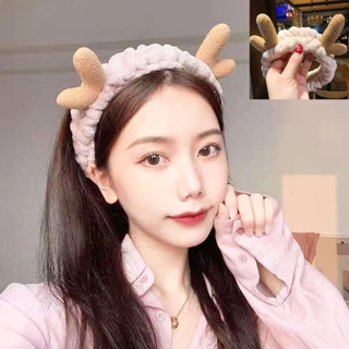 Hot Sale# hair band womens face washing Internet celebrity Korean style students cute makeup mask hair accessories sweet simple headband 8cc