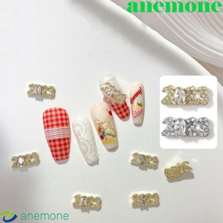 Anemone กระเป๋าเงิน พลอยเทียม 3D หรูหรา สําหรับตกแต่งเล็บ ปีใหม่