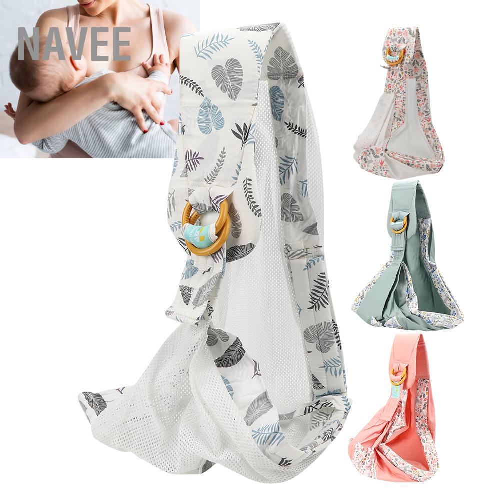 navee-baby-wrap-carrier-ring-sling-ผู้ให้บริการให้นมบุตรสำหรับทารกแรกเกิด