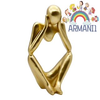[armani1.th] รูปปั้นตัวละครนามธรรม สีทอง สําหรับตกแต่งบ้าน ออฟฟิศ