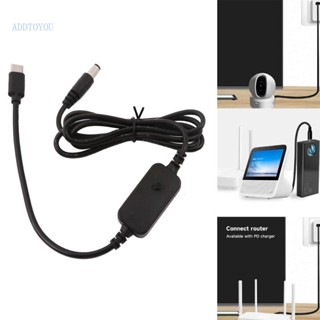 【3C】สายเคเบิลพาวเวอร์ซัพพลาย Usb C เป็น 5 5x2 5 มม. 5V 9V 12V 12V 20V ปรับได้