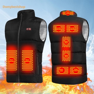 [Domybestshop.th] เสื้อแจ็กเก็ตกันความร้อนไฟฟ้า 3 ระดับความร้อน 9 โซน ชาร์จซ้ําได้ สําหรับเล่นกีฬา ล่าสัตว์ เดินป่า