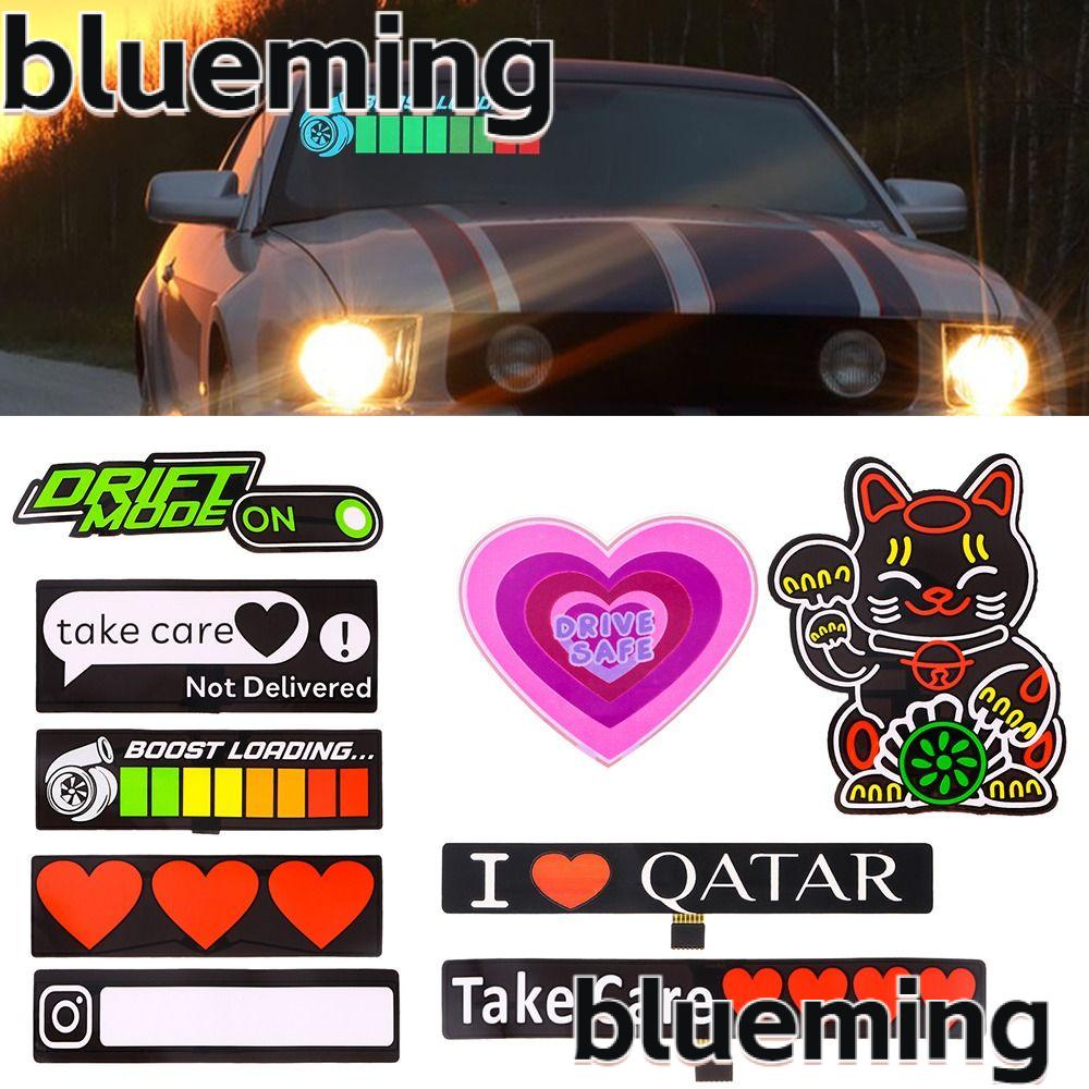 blueming2-สติกเกอร์-led-หลายสไตล์-สําหรับติดตกแต่งหน้าต่างรถยนต์ไฟฟ้า