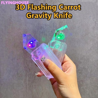 3D Luminous LED Printing Gravity Cub Jumping Small Radish Knifes Mini Model Student Prize Decompression Toy