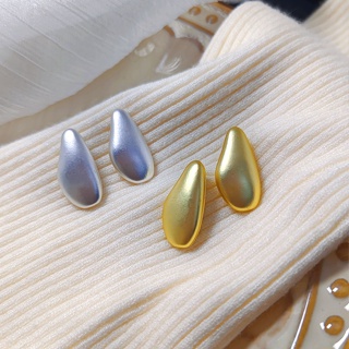 Advanced sense irregular matte metal earrings female Korean minority retro personality all kinds of temperament earrings