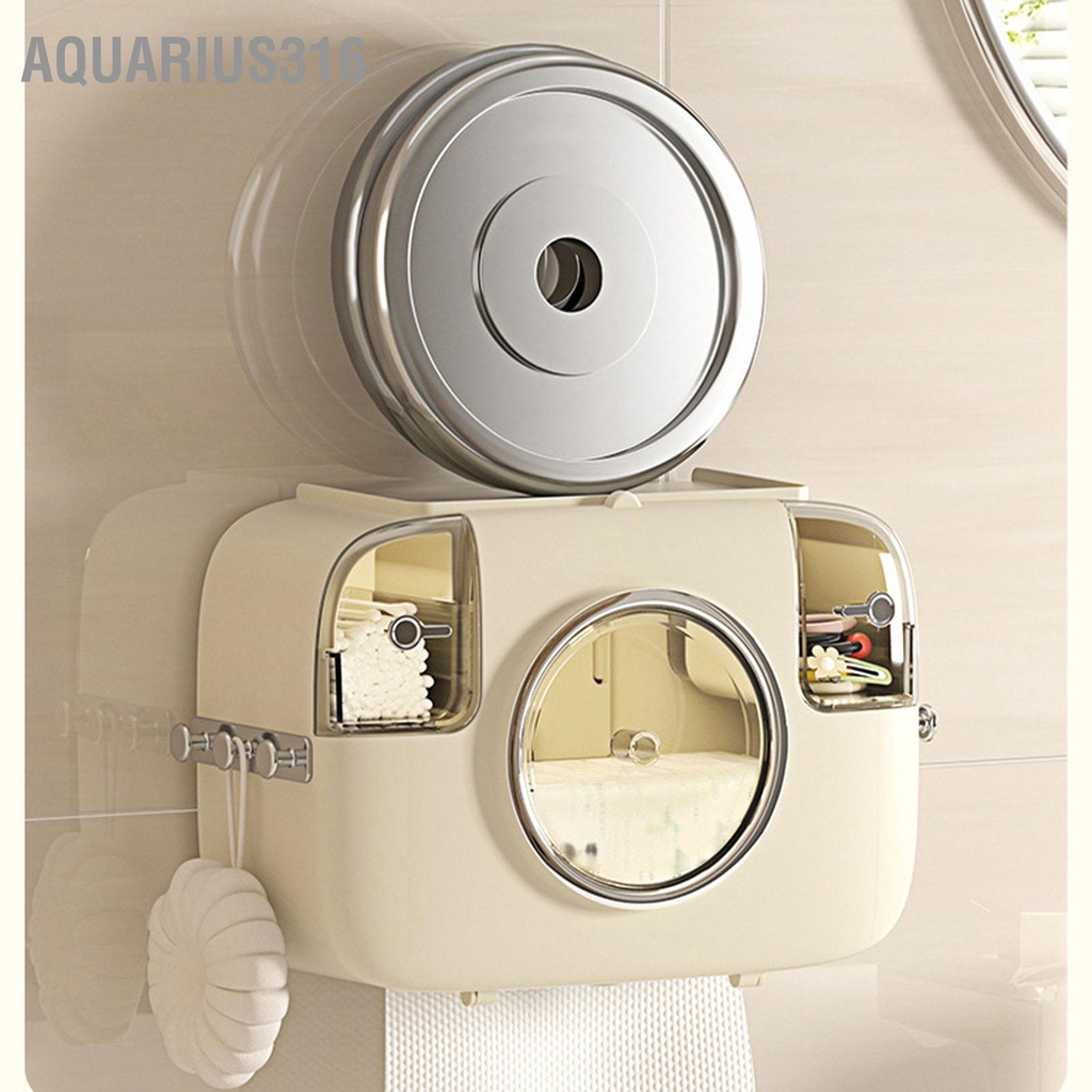 aquarius316-ติดผนังผู้ถือกล่องกระดาษทิชชูกันน้ำพลาสติกผู้ถือกล่องกระดาษทิชชูสำหรับห้องน้ำห้องครัวสำนักงานในครัวเรือน