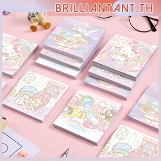 การ์ตูน Ins อะนิเมะ Sanrio หมายเหตุสีดำสติกเกอร์ความงามน่ารัก Hello Kitty Note กระดาษอบเชยม้วนกระดาษตกแต่งของขวัญนักเรียน bri