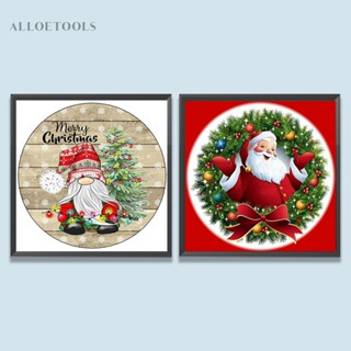 ชุดงานจิตรกรรมเม็ดบีด ทรงเพชรกลม รูปซานตาคลอส 5D สําหรับตกแต่งบ้าน DIY # [alloetools.th]