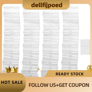 【dellfijpoed】คลิปหนีบป้ายราคา แบบพลาสติกใส ถอดออกได้ สําหรับถังขยะ ตะกร้า ฉลาก 50 ชิ้น