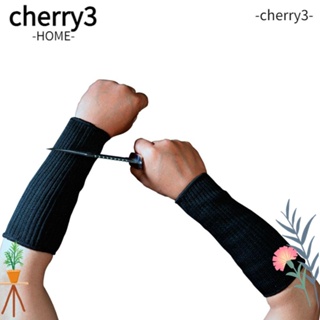 Cherry3 ถุงมือป้องกันแขน ระดับ 5 ระบายอากาศ สีดํา สําหรับอุตสาหกรรมก่อสร้าง 1 คู่