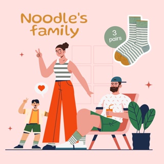 emmtee.emmbee - ถุงเท้า Noodles Family