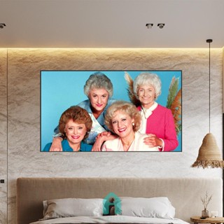 [Acelit.th] ภาพวาดปักเพชร ทรงกลม ลาย Golden GirlsKit 5D ขนาด 70X40 ซม. DIY สําหรับตกแต่งบ้าน