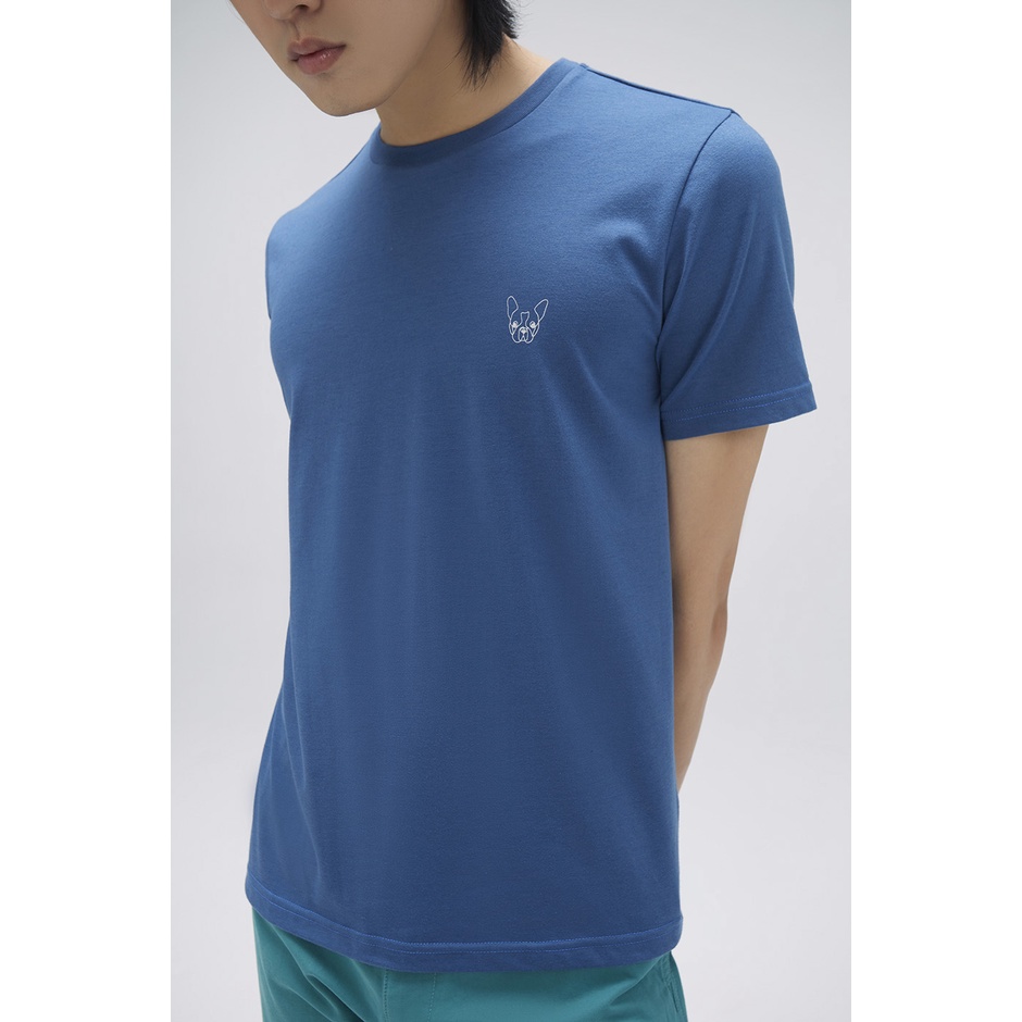 esp-เสื้อทีเชิ้ตเฟรนช์ชี่คอกลม-ผู้ชาย-สีน้ำเงินเข้ม-crew-neck-frenchie-tee-shirt-03853