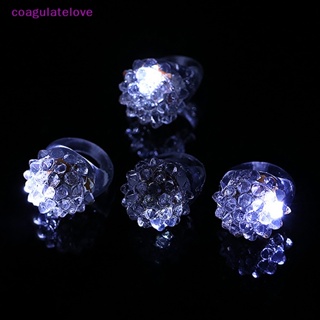 Coagulatelove แหวนเรืองแสงในที่มืด LED เรืองแสงในที่มืด สีขาว สําหรับงานปาร์ตี้ งานแต่งงาน 10 ชิ้น [ขายดี]