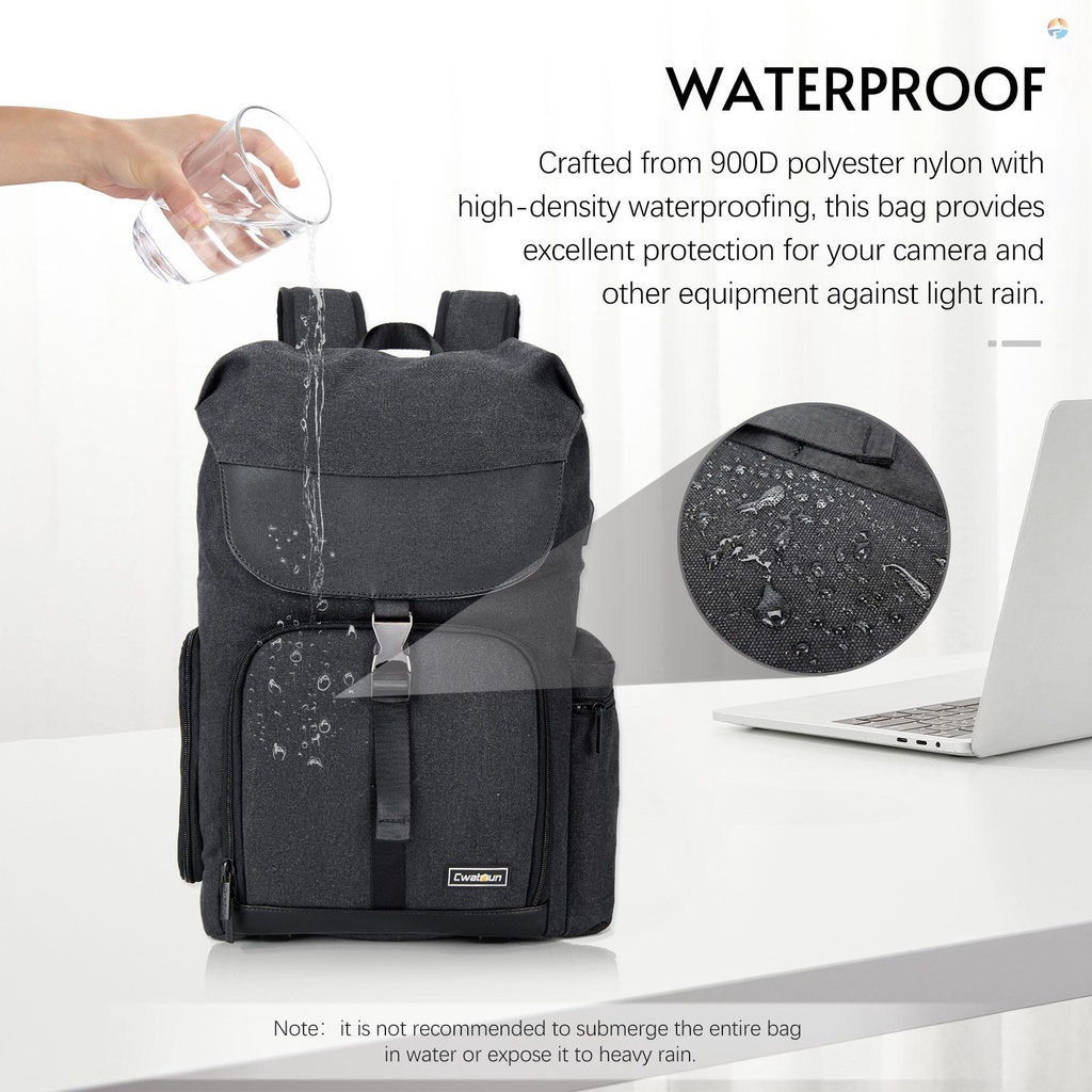 fsth-cwatcun-m8-photography-camera-bag-camera-backpack-waterproof-compatible-with-canon-digital-slr-camera-body-lens-tripod-14in-laptop-water-bottle