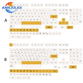 Ann ชุดปุ่มกดคีย์บอร์ด PBT แบบเปลี่ยน สําหรับคีย์บอร์ด Mechanical 140 ชิ้น