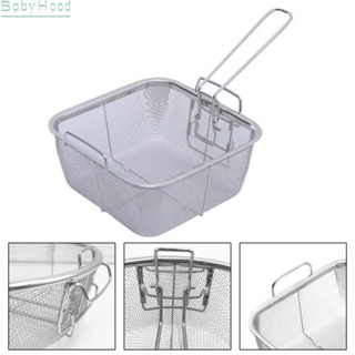 【Big Discounts】Stainless Steel Frying Basket Deep Fry Basket Drain Frying Basket with Handle#BBHOOD
